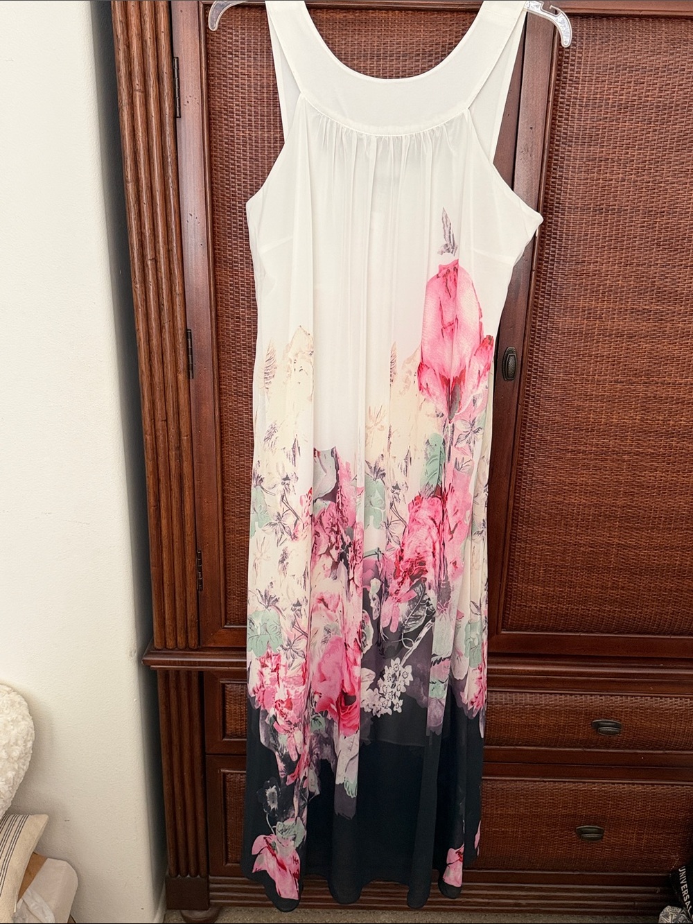NWT Floryday Floral Print Sleeveless Maxi Dress - Fully Lined. Side Zipper.